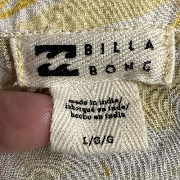 Billabong Dreamy Days Floral Button Up Large Cottagecore Hippie Boho Relaxed - Picture 9 of 10